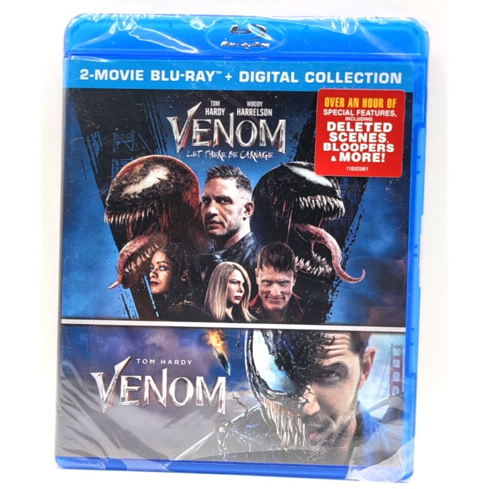 VENOM‎ Let There Be Carnage 2-MOVIE BLU-RAY + DIGITAL NEW / SEAL TORN AT BOTTOM